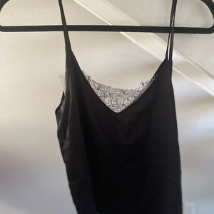 Forever 21 silk black lace tank